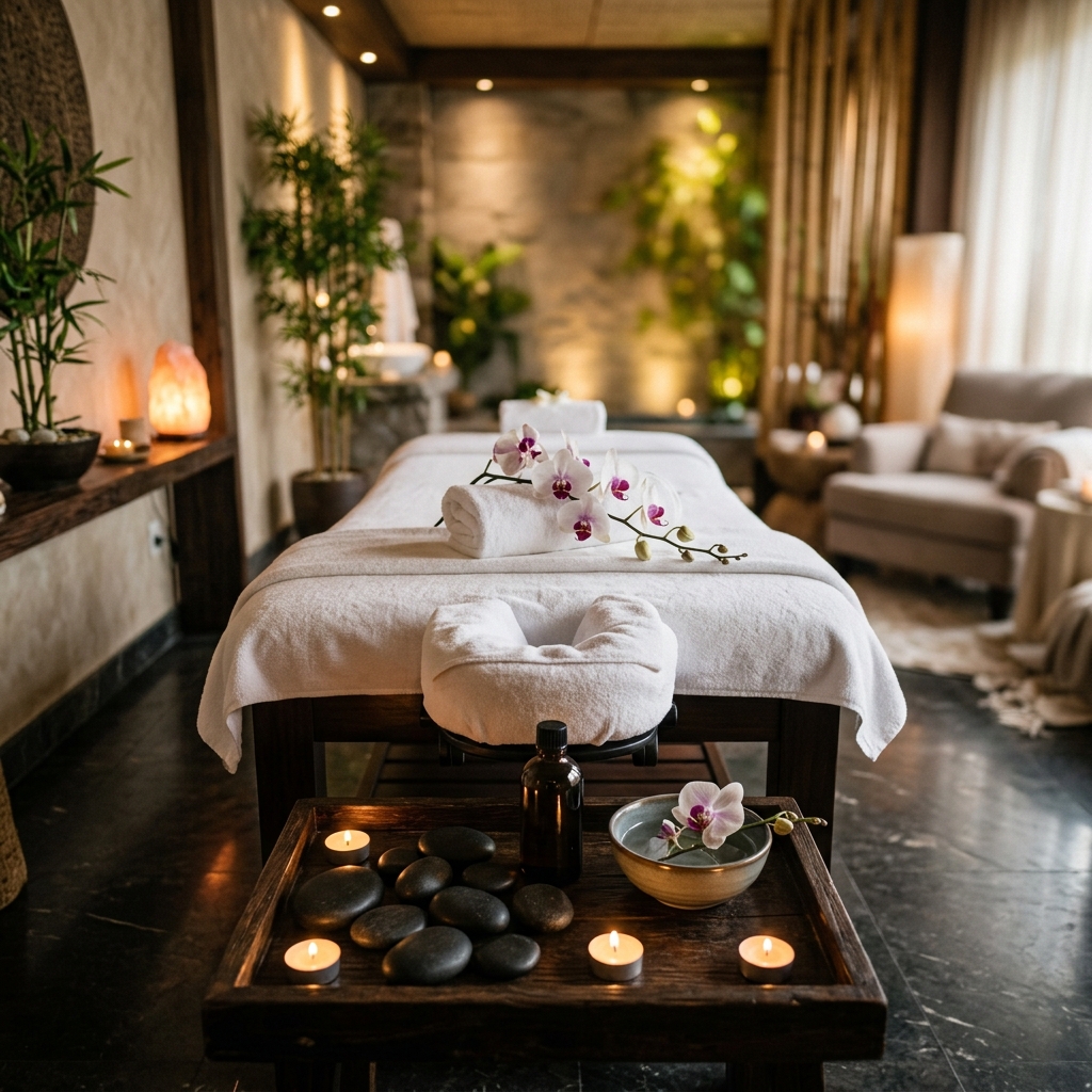 Serene massage room at Innerlight